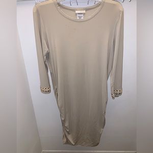 Michael Kors tan embellished coverup dress